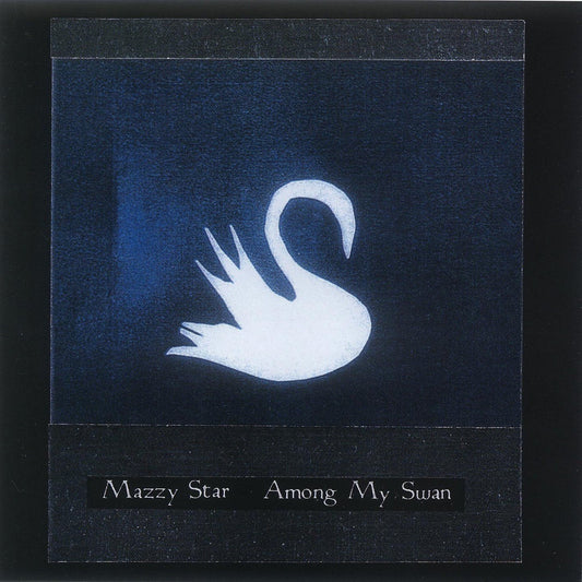 A white swan silhouette on a dark blue background with artist and album text below.