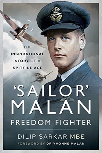Book cover featuring a portrait of ‘Sailor’ Malan in a pilot’s cap.