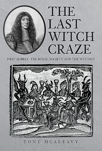 Book cover depicting a historical portrait and a witch gathering scene.