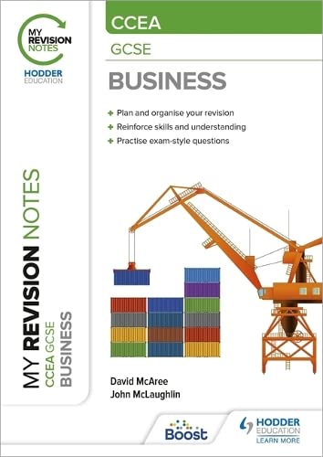 GCSE Business revision notes book cover with shipping containers and crane.