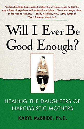 Book cover with title, author, and an image of a woman reflected upside down.