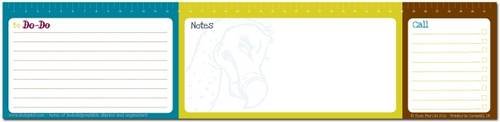 Notepad with metric ruler, slim design, tucked behind a keyboard, A3 width, multiple sheets.