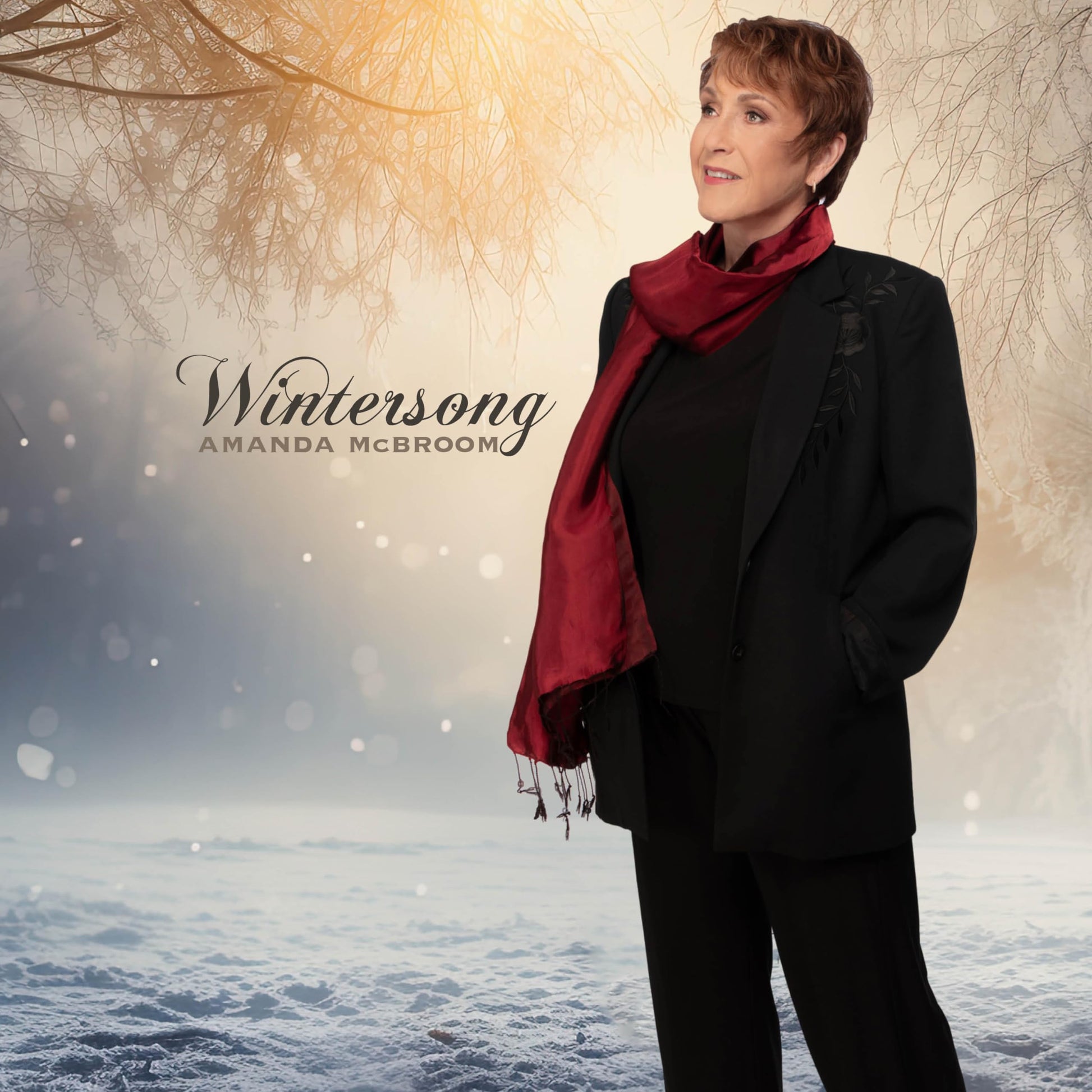 Amanda McBroom album cover, “Wintersong,” featuring a portrait of the artist.