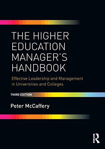 Book cover: "The Higher Education Manager's Handbook," third edition.