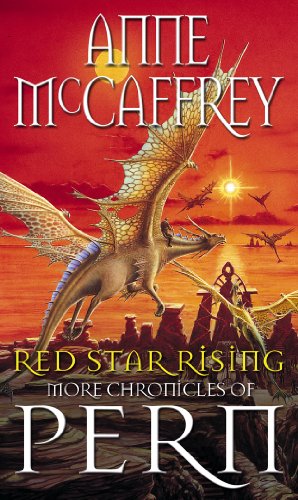 Book cover: a golden dragon in flight over a fiery, rocky landscape.