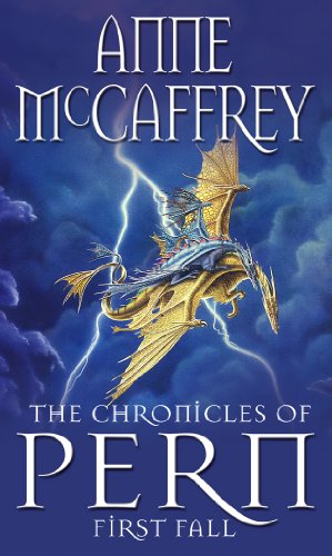 Book cover: Golden dragon flying through stormy blue skies.