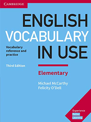 Front cover of the English Vocabulary in Use Elementary textbook by Cambridge University Press.