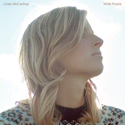 Linda McCartney album cover, “Wide Prairie,” featuring a portrait of a woman.