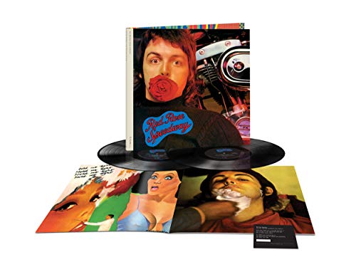 "Paul McCartney & Wings vinyl record with cover art featuring a man blowing bubble gum."