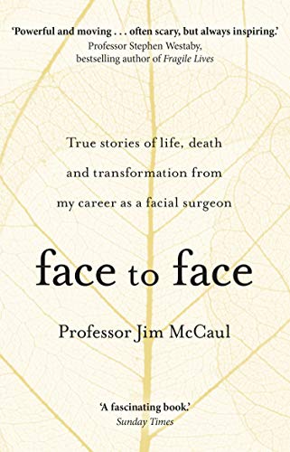 Book cover: "Face to Face" by Professor Jim McCaul, with leaf design.