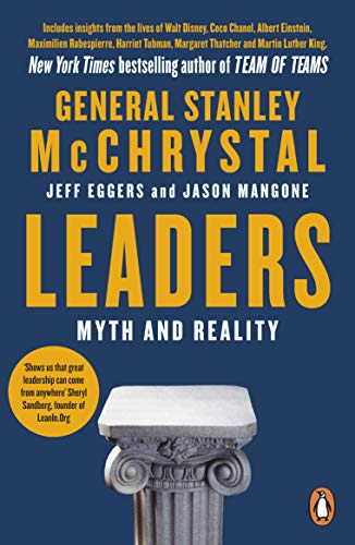 Book cover: “Leaders: Myth and Reality” with a classical column image.