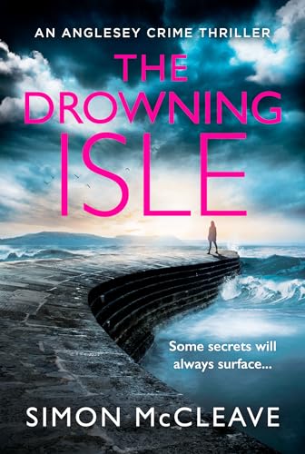 Book cover: stormy seascape, a lone figure, and pink title text.
