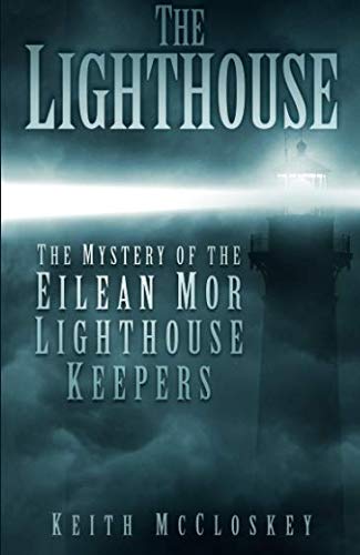 Book cover: dark lighthouse against stormy sky, titled “The Lighthouse”.