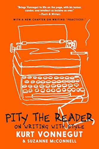 Book cover with a white line drawing of a typewriter on an orange background.