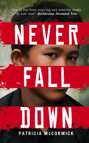 Portrait of a young boy with three horizontal red bars overlaying the book title.