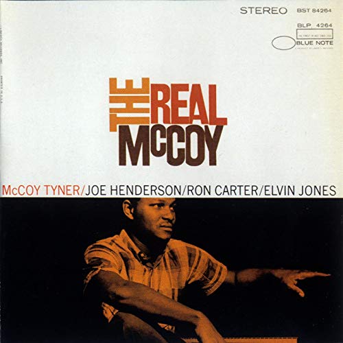 Album cover for McCoy Tyner's The Real McCoy featuring a portrait of the artist.