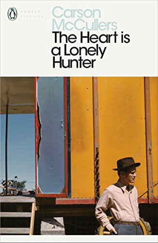 Book cover for The Heart is a Lonely Hunter featuring a man in a hat.