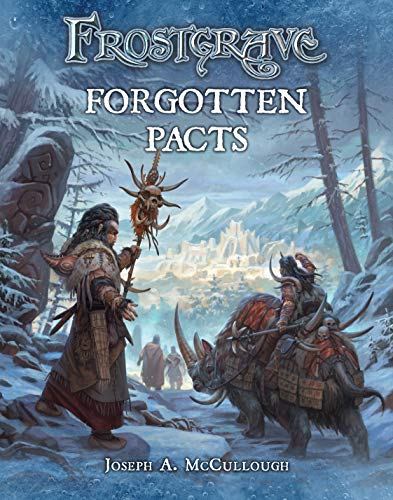 Frostgrave: Forgotten Pacts 3 book cover with figures in a snowy landscape.