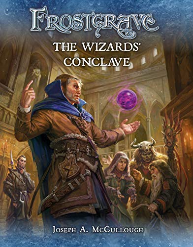 Book cover depicting a wizard conjuring a glowing purple orb.