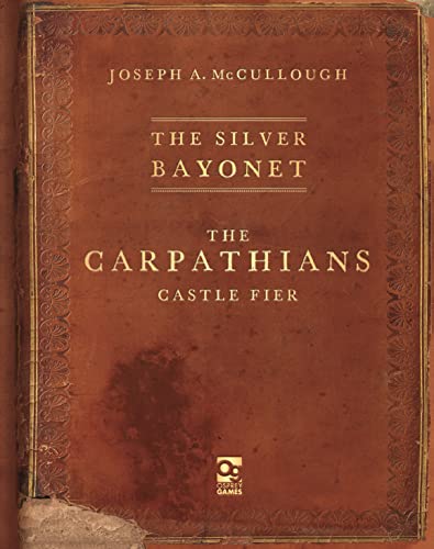 Red-brown book cover with gold lettering: "The Silver Bayonet: Castle Fier".