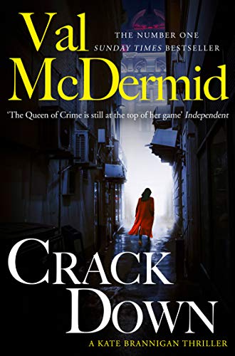 Book cover featuring a person in a red coat walking down a dark alley.