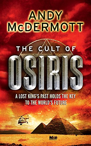 Book cover: "The Cult of Osiris" with pyramids and a helicopter.