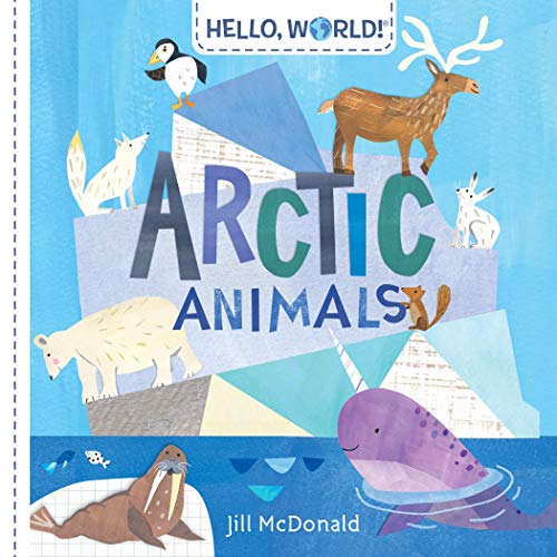 Book cover featuring arctic animals: a polar bear, walrus, narwhal, and reindeer.