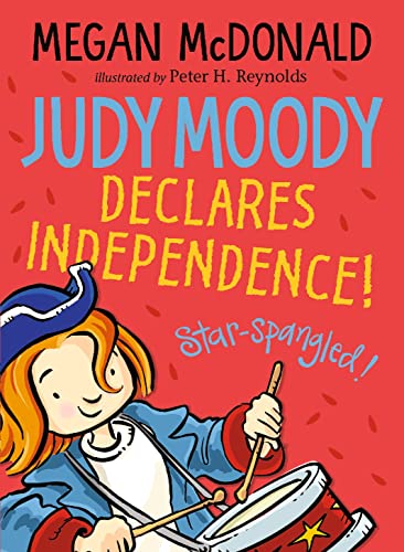 Book cover: Judy Moody in patriotic attire playing a drum.