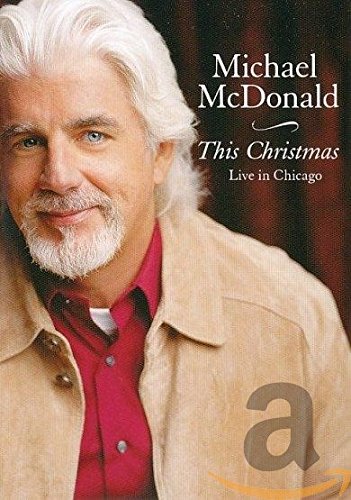 "Album cover featuring Michael McDonald, a man with white hair and a red shirt."