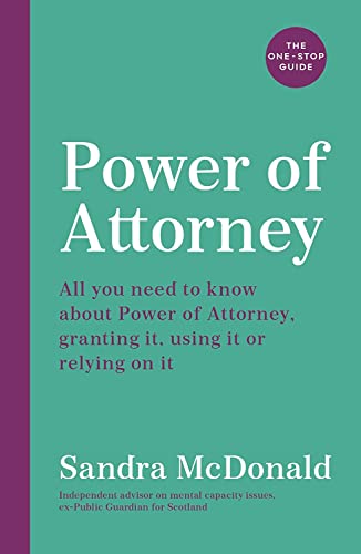 Green book cover with white text: "Power of Attorney" by Sandra McDonald.