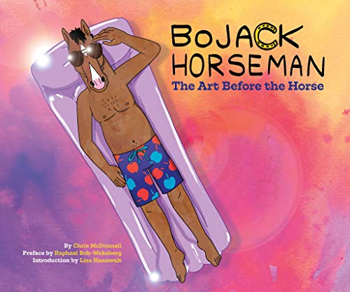 BoJack Horseman on inflatable pool toy, book cover art.