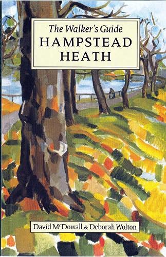 Colourful guidebook cover featuring a scenic photo of Hampstead Heath in London.