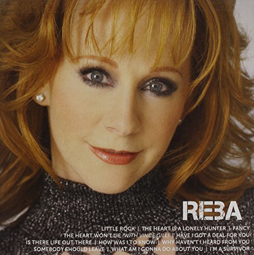 Reba McEntire album cover, close-up portrait with song titles listed.