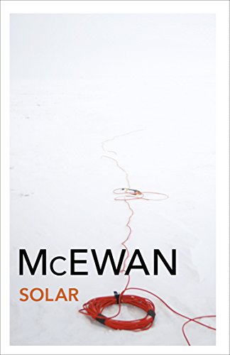 Book cover for "Solar" by Ian McEwan, featuring red string on white.