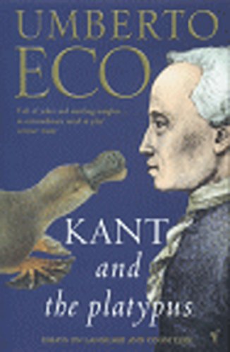 Book cover: portrait of Immanuel Kant with a platypus offering him something.