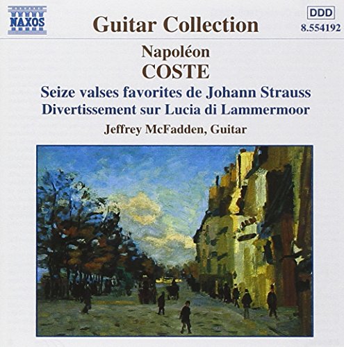 CD cover for Napoléon Coste's Guitar Collection featuring an impressionist city street painting.