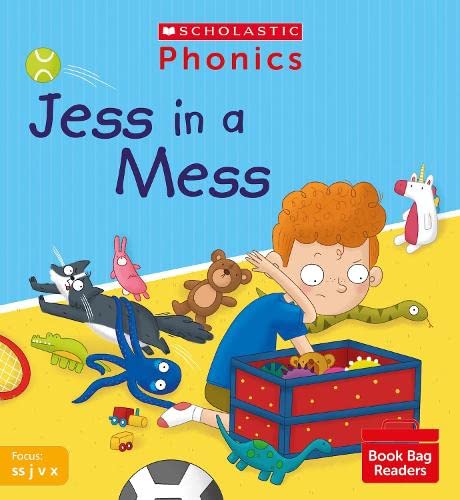 Book cover: a messy playroom with a surprised child and toys.