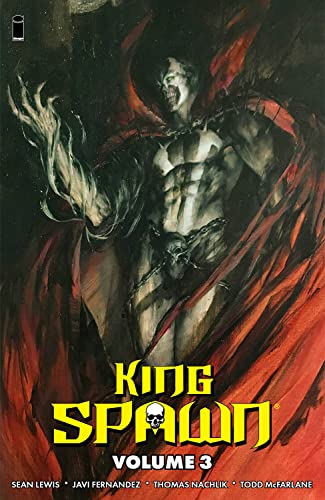Comic book cover featuring a muscular, demonic figure with flowing chains.