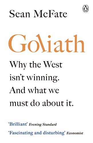 Book cover: “Goliath” by Sean McFate, with orange title text.