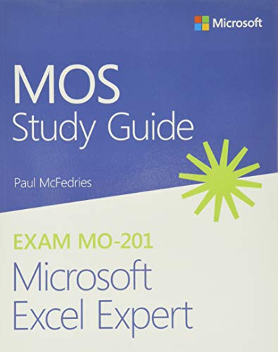 Book cover for MOS Study Guide for Microsoft Excel Expert Exam MO-201 by Paul McFedries.