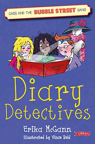 Book cover: illustrated children investigating with flashlights and a diary.