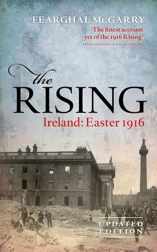 Book cover depicting Dublin buildings during the 1916 Easter Rising.