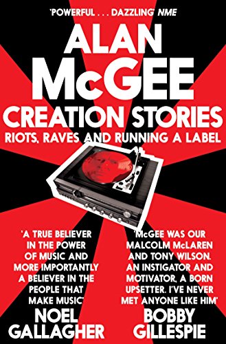 Book cover with red and black sunburst background featuring a record player and text.