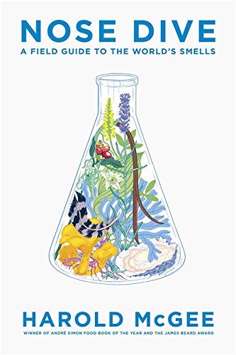 Book cover showing a glass flask filled with various plants, mushrooms, and an oyster.
