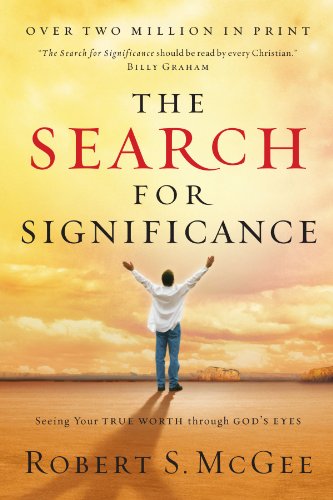 Book cover: "The Search for Significance" with a man silhouetted against a sunset.