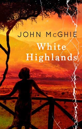 Book cover featuring a woman standing at a railing, overlooking a savannah landscape.