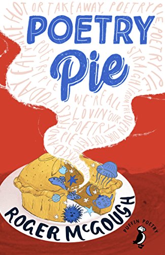 Book cover: "Poetry Pie" with illustrated pie and handwritten text.