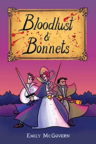 Book cover: illustrated figures with swords, bonnets, and blood splatters.