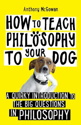 Book cover with a dog resting its head on its paw, thinking.