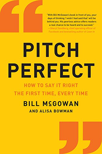 Yellow book cover with large black text: "Pitch Perfect" by Bill McGowan.